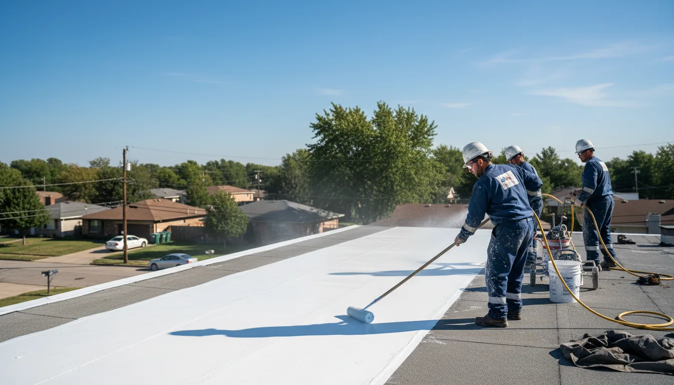 Commercial roof coating in Bruceville, IN near me